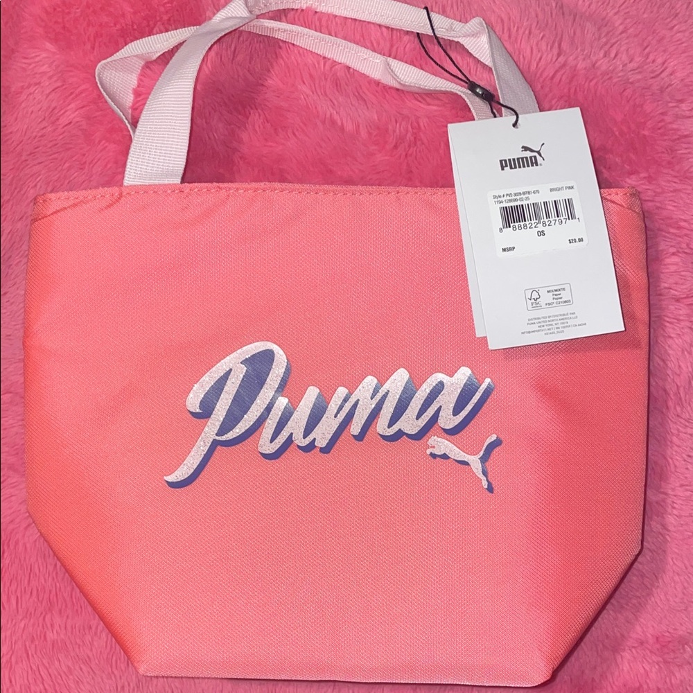 Puma Coral Pink lunch tote bag